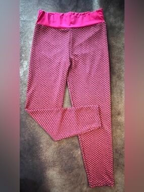 Woman's textured pink leggings L/XL